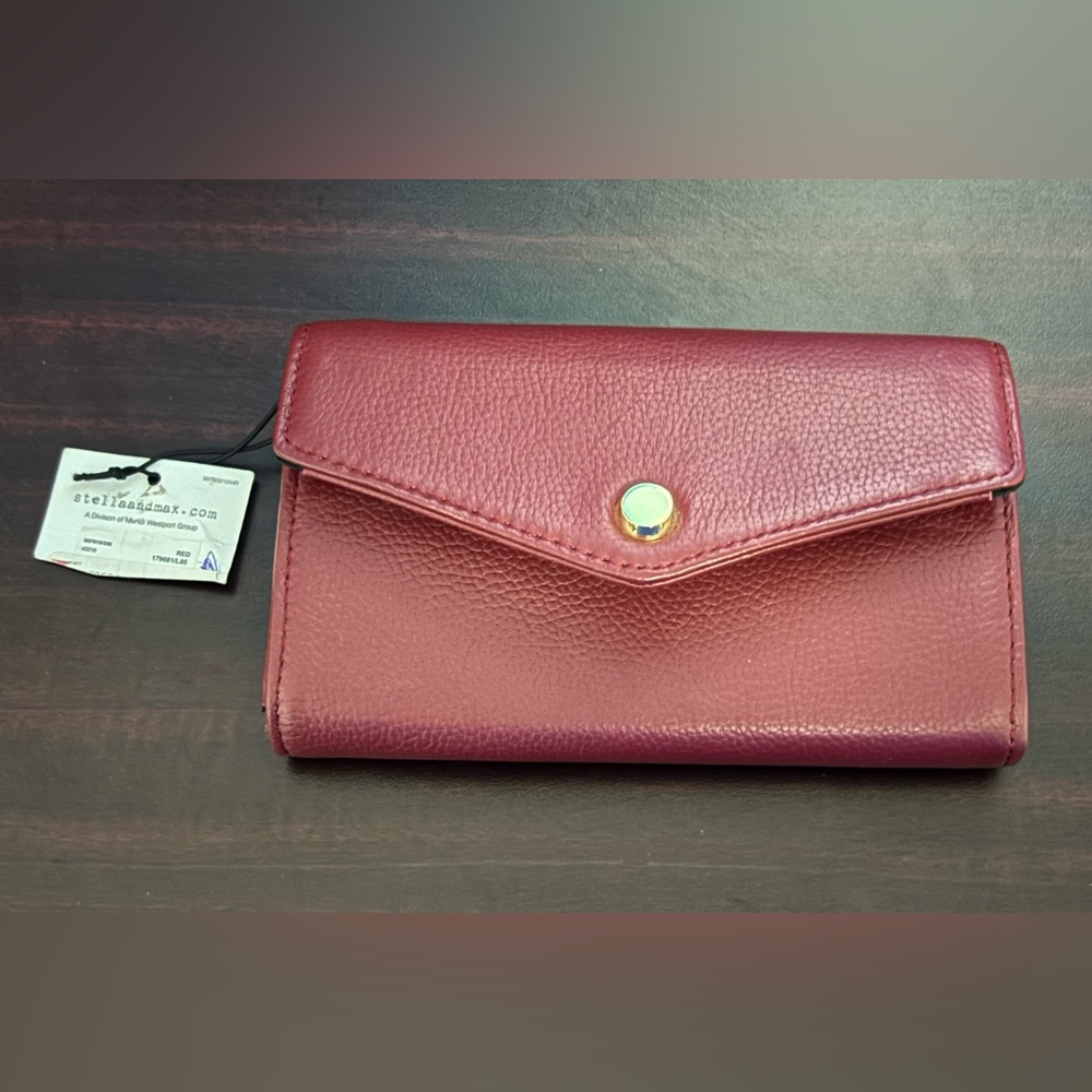 Stella & Max Burgundy Leather Wallet